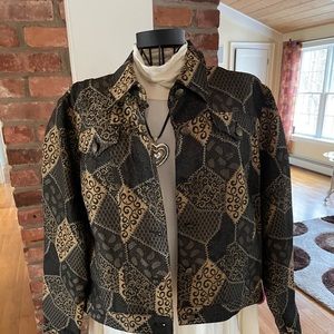 Gold & Black light weight blazer.